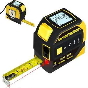 tape measure 4-in-1 laser Digital Measuring Tape & 60m/197ft Laser Distance Meter & with 16ft/5m & Crosshair markings & Dual-axis electronic level,Display On Backlit LCD Screen tape measure 4-in-1 laser Digital Measuring Tape & 60m/197ft Laser Distance Meter & with 16ft/5m & Crosshair markings & Dual-axis electronic level,Display On Backlit LCD Screen