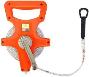 1/2" x 100' Fiberglass Tape Measure, Engineer's Open Reel Dual Sided Measure, Orange 1/2" x 100' Fiberglass Tape Measure, Engineer's Open Reel Dual Sided Measure, Orange