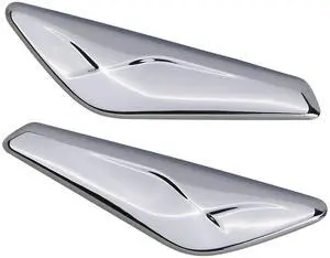 Front Fender Chrome Trim Finisher for Left Driver & Right Passenger Side Fender Compatible with BMW X3 F25 X4 F26 2011 2012 2013 2014 2015 2016 2017 Replaces 51117338569 51117338570 Front Fender Chrome Trim Finisher for Left Driver & Right Passenger Side Fender Compatible with BMW X3 F25 X4 F26 2011 2012 2013 2014 2015 2016 2017 Replaces 51117338569 51117338570
