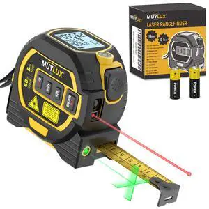 3-in-1 Laser Tape Measure, Digital Tape Measure with Laser Distance Measuring Tool, LCD Display, Electronic Measuring Tape for Home, Construction and Engineering, laserpower<1mW 3-in-1 Laser Tape Measure, Digital Tape Measure with Laser Distance Measuring Tool, LCD Display, Electronic Measuring Tape for Home, Construction and Engineering, laserpower<1mW