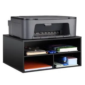 Printer Stand for Desk - 2 Tier Desktop Printer Stand with Paper Storage, Printer Riser Organizer for Home Office, Holds up to 30 lbs, Black Printer Stand for Desk - 2 Tier Desktop Printer Stand with Paper Storage, Printer Riser Organizer for Home Office, Holds up to 30 lbs, Black