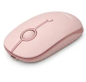 MOU001 Bluetooth Wireless Mouse, 3-Device Connection (USB & Dual Bluetooth), Ergonomic Mouse for Laptop, Rechargeable Quiet Click Computer Mouse, 3-Level DPI for Windows, Mac Chromebook,pink MOU001 Bluetooth Wireless Mouse, 3-Device Connection (USB & Dual Bluetooth), Ergonomic Mouse for Laptop, Rechargeable Quiet Click Computer Mouse, 3-Level DPI for Windows, Mac Chromebook,pink