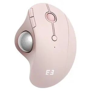 Wireless Trackball Mouse, Ergonomic Bluetooth Rollerball Mouse Rechargeable, 3 Device Connection Optical Mice Adjustable DPI Thumb Control Mice Compatible for PC/Laptop/Windows/Mac - Rose Pink Wireless Trackball Mouse, Ergonomic Bluetooth Rollerball Mouse Rechargeable, 3 Device Connection Optical Mice Adjustable DPI Thumb Control Mice Compatible for PC/Laptop/Windows/Mac - Rose Pink