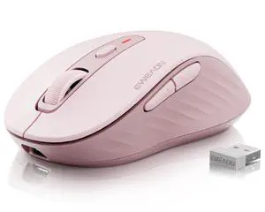 Wireless Mouse - for Small to Medium Hands, Dual-Mode 2.4 G/Bluetooth Mouse, 4000 DPI, Rechargeable Battery, Cute Silent Click Computer Mouse for Laptop, Mac, PC, Chromebook - Pink Wireless Mouse - for Small to Medium Hands, Dual-Mode 2.4 G/Bluetooth Mouse, 4000 DPI, Rechargeable Battery, Cute Silent Click Computer Mouse for Laptop, Mac, PC, Chromebook - Pink