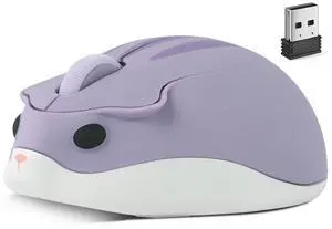 Wireless Mouse, Cute Purple Hamster Bluetooth & 2.4G Dual Mode, Silent Click Compact Portable Lightweight Cordless Mice for iPad, PC, Laptop, MacBook, Kids, Men, Student ,School, Office, Gift Wireless Mouse, Cute Purple Hamster Bluetooth & 2.4G Dual Mode, Silent Click Compact Portable Lightweight Cordless Mice for iPad, PC, Laptop, MacBook, Kids, Men, Student ,School, Office, Gift