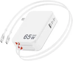 65W Retractable Wall Charger,5 in 1 Retractable Phone Charger Wall Plug with 3 USB Ports, 3.9FT PD USB C Chargers Block Fast Charging for iPhone 17 16 15,MacBook Pro/Air,Galaxy 24 23,Pixel,Travel 65W Retractable Wall Charger,5 in 1 Retractable Phone Charger Wall Plug with 3 USB Ports, 3.9FT PD USB C Chargers Block Fast Charging for iPhone 17 16 15,MacBook Pro/Air,Galaxy 24 23,Pixel,Travel