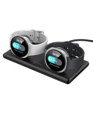 Dual Charger for Samsung Watch 8/8 Classic/Ultra (2025)/7/Ultra/FE/6/6 Classic/5/5 Pro/4/3/Active 2/Active, Portable Wireless Charging Dock for 2 Galaxy Watches, SwanScout 507DS Dual Charger for Samsung Watch 8/8 Classic/Ultra (2025)/7/Ultra/FE/6/6 Classic/5/5 Pro/4/3/Active 2/Active, Portable Wireless Charging Dock for 2 Galaxy Watches, SwanScout 507DS