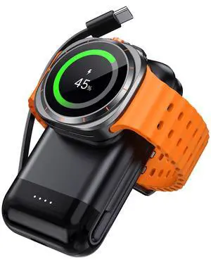 Portable Watch Charger for Samsung Galaxy Watch8/8Classic/Ultra (2025)/7/Ultra/6/5, 6000 mAh Watch and Phone Charger for Samsung Galaxy S26 Ultra/S26+/S26/S25/S24/S23/Z Fold7/Flip7 Portable Watch Charger for Samsung Galaxy Watch8/8Classic/Ultra (2025)/7/Ultra/6/5, 6000 mAh Watch and Phone Charger for Samsung Galaxy S26 Ultra/S26+/S26/S25/S24/S23/Z Fold7/Flip7
