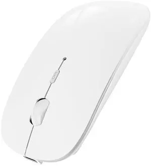 Bluetooth Mouse for Laptop/MacBook/iPad/Android PC,Rechargable Quiet Slim Wireless Mice Compatible with Windows/Linux/Tablet,White Bluetooth Mouse for Laptop/MacBook/iPad/Android PC,Rechargable Quiet Slim Wireless Mice Compatible with Windows/Linux/Tablet,White