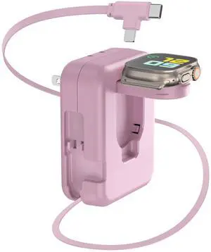 3 in 1 Retractable Wall Charger for Apple Watch,36W Fast Charging Block with 31 Inch Cables,Multi-Device Travel Charger for iPhone 17/16/15/14/13/12, iWatch & AirPods (Pink) 3 in 1 Retractable Wall Charger for Apple Watch,36W Fast Charging Block with 31 Inch Cables,Multi-Device Travel Charger for iPhone 17/16/15/14/13/12, iWatch & AirPods (Pink)