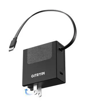 40W USB C Wall Charger with Built-in Retractable Cable, 2-in-1 Foldable Fast Charger Block, Travel Essentials Compatible for iPhone 17/16/15, iPad, Galaxy, Pixel, Black 40W USB C Wall Charger with Built-in Retractable Cable, 2-in-1 Foldable Fast Charger Block, Travel Essentials Compatible for iPhone 17/16/15, iPad, Galaxy, Pixel, Black