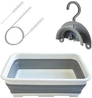 CPAP Cleaning Kits with Tube and Mask Brush, Collapsible Wash Basin & Hose Hanger - CPAP Hose Cleaner Supplies to Make Cpap Accessories Cleaning, Drying, Storing Easier CPAP Cleaning Kits with Tube and Mask Brush, Collapsible Wash Basin & Hose Hanger - CPAP Hose Cleaner Supplies to Make Cpap Accessories Cleaning, Drying, Storing Easier