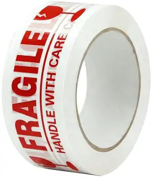 Heavy Duty Packing Tape, Fragile Tape Handle with Care, 2 Inch x 330 Feet (110 Yards) 1 Roll, Strong Adhesive Shipping Tape for Moving Boxes, Mailing, Glass, Ceramic & Storage Heavy Duty Packing Tape, Fragile Tape Handle with Care, 2 Inch x 330 Feet (110 Yards) 1 Roll, Strong Adhesive Shipping Tape for Moving Boxes, Mailing, Glass, Ceramic & Storage