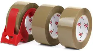 Heavy Duty Brown Packing Tape with Dispenser, 2.6 mil, 1.88 inch x 110 Yards (3 Pack), Total 330Y, Brown Tape Refills for Shipping, Mailing, Moving & Storage Heavy Duty Brown Packing Tape with Dispenser, 2.6 mil, 1.88 inch x 110 Yards (3 Pack), Total 330Y, Brown Tape Refills for Shipping, Mailing, Moving & Storage