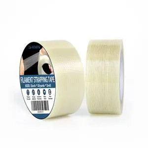 2 Rolls Filament Strapping Tape, 2'' x 55yds x 5.5mil Reinforced Fiberglass Heavy Duty Packing Strips,Resistant for Shipping Fixing and Protection,Sealing,Waterproof 2 Rolls Filament Strapping Tape, 2'' x 55yds x 5.5mil Reinforced Fiberglass Heavy Duty Packing Strips,Resistant for Shipping Fixing and Protection,Sealing,Waterproof