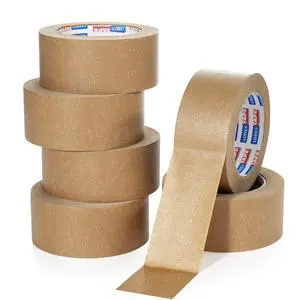 Heavy Duty Kraft Paper Tape, 2 Inch x 43 Yards, 6 Rolls Eco Friendly & Biodegradable, Writable & Uncoated Brown Packing Tape Paper Packing Tape for Masking, Sealing, and Packaging Use, Heavy Duty Kraft Paper Tape, 2 Inch x 43 Yards, 6 Rolls Eco Friendly & Biodegradable, Writable & Uncoated Brown Packing Tape Paper Packing Tape for Masking, Sealing, and Packaging Use,