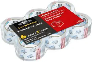 Clear Packing Tape Refills Heavy Duty,6 Pack,2.7 Mil,2"×68 Yd Clear Packing Tape Refills Heavy Duty,6 Pack,2.7 Mil,2"×68 Yd