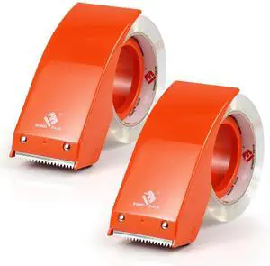Heavy Duty Packing Tape with Dispenser 1.88'' x 66 YDs, Clear Box Tape for Packaging Shipping Moving Storage and Mailing, Strong Package Tape 2 Rolls + 2 Dispensers, Total 132 YDs Heavy Duty Packing Tape with Dispenser 1.88'' x 66 YDs, Clear Box Tape for Packaging Shipping Moving Storage and Mailing, Strong Package Tape 2 Rolls + 2 Dispensers, Total 132 YDs