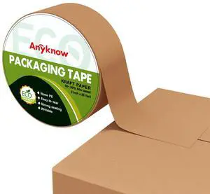 Brown Kraft Packing Tape (1 Roll), 2" x 55yds, Premium Natural Rubber Adhesive for Recycled Boxes, Silent Unwind & Writable Flatback Tape, Heavy Duty Self-Adhesive for Moving & Shipping Brown Kraft Packing Tape (1 Roll), 2" x 55yds, Premium Natural Rubber Adhesive for Recycled Boxes, Silent Unwind & Writable Flatback Tape, Heavy Duty Self-Adhesive for Moving & Shipping