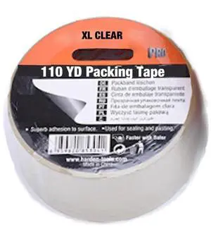 Harden Heavy Duty Clear Packing Tape 1.88 Inch x 110 Yard - Industrial Grade Packaging Tape for Shipping, Mailing, Moving - Strong Adhesive Refill Roll for Tape Dispenser or Tape Gun (1) Harden Heavy Duty Clear Packing Tape 1.88 Inch x 110 Yard - Industrial Grade Packaging Tape for Shipping, Mailing, Moving - Strong Adhesive Refill Roll for Tape Dispenser or Tape Gun (1)