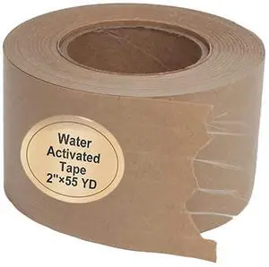 Water Activated Tape Fiber Reinforced Packing Tape Kraft Tape 2X 165 feet Per Roll Brown Tape Gummed Paper Tape for Heavy Duty Packaging and Shipping Writable Eco-Friendly Biodegradable Water Activated Tape Fiber Reinforced Packing Tape Kraft Tape 2X 165 feet Per Roll Brown Tape Gummed Paper Tape for Heavy Duty Packaging and Shipping Writable Eco-Friendly Biodegradable
