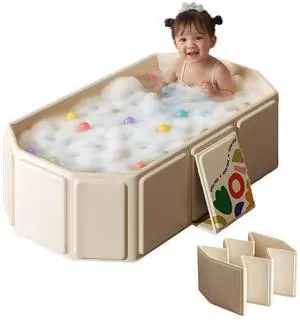 Toddler Bath Tub for Shower, Portable Baby Bathtub, Foldable Kids Bathtub Portable, Travel & Shower Ready, Easy to Clean, Sturdy & Thick, Fits Ages 1-3 Toddler Bath Tub for Shower, Portable Baby Bathtub, Foldable Kids Bathtub Portable, Travel & Shower Ready, Easy to Clean, Sturdy & Thick, Fits Ages 1-3