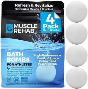 Epsom Salt Bath Bombs - Magnesium Recovery Soak 4 Pack Epsom Salt Bath Bombs - Magnesium Recovery Soak 4 Pack