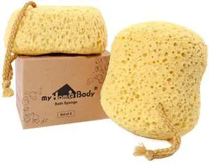 Bath Sponge, Foam Loofah, Body Scrubber for Bathing, Exfoliating Shower Pouf for Shower Large Size, Lots of Lather, Curvy, 2 Pack Bath Sponge, Foam Loofah, Body Scrubber for Bathing, Exfoliating Shower Pouf for Shower Large Size, Lots of Lather, Curvy, 2 Pack