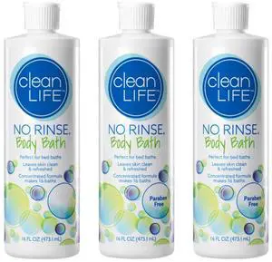 CleanLife Products Body Bath, 16 fl oz (Pack of 3, Makes 48 Complete Baths) Gentle, Concentrated Liquid Body Wash Made in USA Ideal for Post-Surgery, Elderly Care, Camping, and Travel CleanLife Products Body Bath, 16 fl oz (Pack of 3, Makes 48 Complete Baths) Gentle, Concentrated Liquid Body Wash Made in USA Ideal for Post-Surgery, Elderly Care, Camping, and Travel