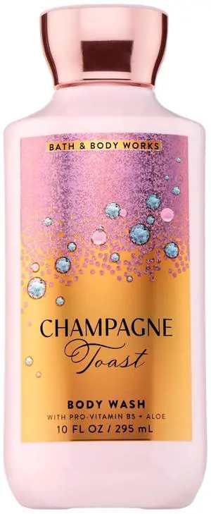 Champagne Toast Body Wash, Nourishing Cleanser with Pro-Vitamin B5 & Aloe, Bubbly Champagne & Sparkling Berry Scent, Gentle for Daily Use, 10 fl oz - 1 Pack Champagne Toast Body Wash, Nourishing Cleanser with Pro-Vitamin B5 & Aloe, Bubbly Champagne & Sparkling Berry Scent, Gentle for Daily Use, 10 fl oz - 1 Pack