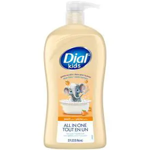 Kids All-in-1 Body + Hair + Bubble Bath, Peach Scent, 32 Fl Oz, Hypoallergenic Body Wash & Shampoo, No Tears Formula for Kids 2+ Years, No Parabens & Silicones Kids All-in-1 Body + Hair + Bubble Bath, Peach Scent, 32 Fl Oz, Hypoallergenic Body Wash & Shampoo, No Tears Formula for Kids 2+ Years, No Parabens & Silicones