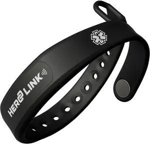Medical ID Bracelet & Wellness Wristband Adjustable Silicone, Waterproof, Heat-Resistant, Smart Band with NFC Tag for Instant Emergency Info Access (Original Black) Medical ID Bracelet & Wellness Wristband Adjustable Silicone, Waterproof, Heat-Resistant, Smart Band with NFC Tag for Instant Emergency Info Access (Original Black)
