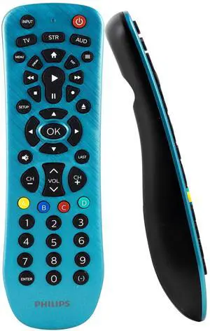 Universal Remote Control Replacement for Samsung, Vizio, LG, Sony, Sharp, Roku, Apple TV, RCA, Panasonic, Smart TVs, Streaming Players, Blu-ray, DVD, Simple Setup, 3 Device, Blue, SRP3249B/27 Universal Remote Control Replacement for Samsung, Vizio, LG, Sony, Sharp, Roku, Apple TV, RCA, Panasonic, Smart TVs, Streaming Players, Blu-ray, DVD, Simple Setup, 3 Device, Blue, SRP3249B/27