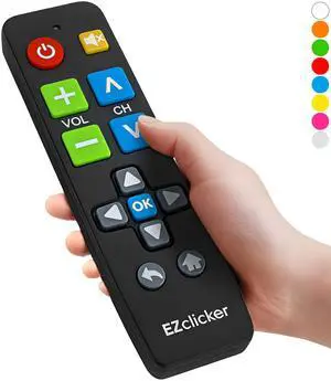 Big Button Universal TV Remote (Black) Simple Easy to Use, Great for Seniors, Works with Major TV Brands (2xAAA Batteries Not Included) Big Button Universal TV Remote (Black) Simple Easy to Use, Great for Seniors, Works with Major TV Brands (2xAAA Batteries Not Included)