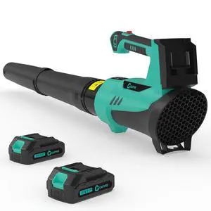 Leaf Blower Cordless - 550 CFM / 21V Powerful 2 * 2.0Ah Batteries and Charger, 6 Speed Modes, Lightweight Leaf Blowers for Lawn Care, Patio, Dust, Blowing Leaves 40 Mins Long Runtime Leaf Blower Cordless - 550 CFM / 21V Powerful 2 * 2.0Ah Batteries and Charger, 6 Speed Modes, Lightweight Leaf Blowers for Lawn Care, Patio, Dust, Blowing Leaves 40 Mins Long Runtime