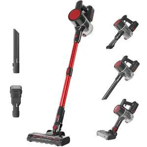 Cordless Vacuum Cleaner, Lightweight Rechargeable Upright Vacuum with Flexible Steering, Extendable Pole, LED Light, 3 Brush Heads & Wall Mount, Ideal for Hardwood Floors & Household Cleaning Cordless Vacuum Cleaner, Lightweight Rechargeable Upright Vacuum with Flexible Steering, Extendable Pole, LED Light, 3 Brush Heads & Wall Mount, Ideal for Hardwood Floors & Household Cleaning