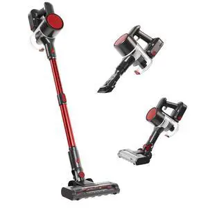 Cordless Vacuum Cleaner with Flexible Steering & Extendable Pole,3 Brush Heads, Lightweight Wireless Rechargeable Upright Vacuum with LED Light & Wall Mount for Hardwood Floors & Carpet Cordless Vacuum Cleaner with Flexible Steering & Extendable Pole,3 Brush Heads, Lightweight Wireless Rechargeable Upright Vacuum with LED Light & Wall Mount for Hardwood Floors & Carpet