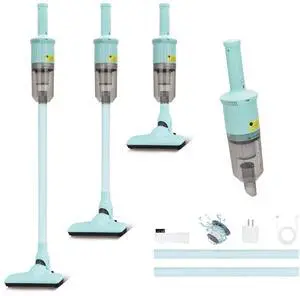 6-in-1 Rechargeable Household Stick Vacuum Cleaner, Convertible to Handheld, for All Kinds of Cleaning in Your Home on Hard Floors, Upholstery, Sofas, Cars (Green) 6-in-1 Rechargeable Household Stick Vacuum Cleaner, Convertible to Handheld, for All Kinds of Cleaning in Your Home on Hard Floors, Upholstery, Sofas, Cars (Green)
