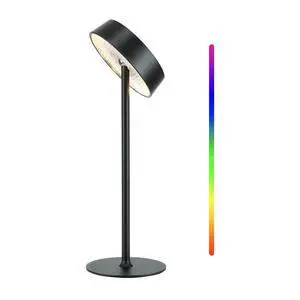 Cordless Lamp, Rechargeable Table Lamp, Battery Operated, RGB Dimmable Touch Control, 3 Color Temperatures, LED Memory Function, Portable Outdoor Waterproof, Restaurant Dining Patio Kitchen, Black 1Pc Cordless Lamp, Rechargeable Table Lamp, Battery Operated, RGB Dimmable Touch Control, 3 Color Temperatures, LED Memory Function, Portable Outdoor Waterproof, Restaurant Dining Patio Kitchen, Black 1Pc