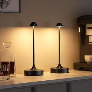 Rechargeable Cordless Table Lamp, Battery Operated Lamps, 3-Color Stepless Dimming, Portable Wireless Desk Lamp, LED Lighting for Dining Room, Restaurant, Office, Bar, Home(Black 2 Pack) Rechargeable Cordless Table Lamp, Battery Operated Lamps, 3-Color Stepless Dimming, Portable Wireless Desk Lamp, LED Lighting for Dining Room, Restaurant, Office, Bar, Home(Black 2 Pack)