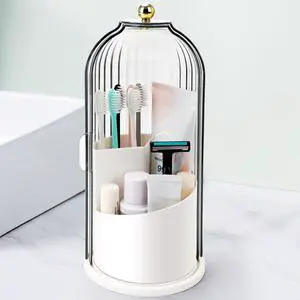 Toothbrush Holders with Sliding Lid, Rotating 3 Slots Bathroom Organizer Countertop, Tooth Brush Toothpaste Holder Bathroom Counter Stand Sink Organizer Caddy for Vanity Makeup Brushes Holder Toothbrush Holders with Sliding Lid, Rotating 3 Slots Bathroom Organizer Countertop, Tooth Brush Toothpaste Holder Bathroom Counter Stand Sink Organizer Caddy for Vanity Makeup Brushes Holder