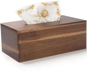 Tissue Box Cover Rectangle, Wood Tissue Box Holder, Wooden Facial Paper Holder for Bathroom, Bedroom, Dinner Table, Office (1 Pack, 9.8 x 5.5 x 3.7 inch) Tissue Box Cover Rectangle, Wood Tissue Box Holder, Wooden Facial Paper Holder for Bathroom, Bedroom, Dinner Table, Office (1 Pack, 9.8 x 5.5 x 3.7 inch)