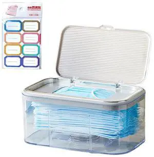 Mask Storage Box with Lid, Tissue Box Holder, Openable Mask Storage Box Organizer, Wall Hanging Tissue Box for Home, Office, Car, Schools, Churches, Gyms, Transparent Mask Storage Box with Lid, Tissue Box Holder, Openable Mask Storage Box Organizer, Wall Hanging Tissue Box for Home, Office, Car, Schools, Churches, Gyms, Transparent