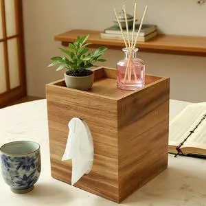 Wooden Tissue Box Cover, Square Tissue Box Cover with Storage Tray, Decorative Tissues Boxes Covers, Modern Farmhouse Decor Tissues Holder for Bathroom, Bedroom, Dinner Table,Office,Kitchen Wooden Tissue Box Cover, Square Tissue Box Cover with Storage Tray, Decorative Tissues Boxes Covers, Modern Farmhouse Decor Tissues Holder for Bathroom, Bedroom, Dinner Table,Office,Kitchen