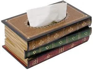 Crafted Classical Retro Wooden Antique Book Tissue Box Cover Rectangular Tissue Holder Dispenser Paper Cover Case Napkin Holder Home Decor for Bathroom Living Room Office car Kitchen Crafted Classical Retro Wooden Antique Book Tissue Box Cover Rectangular Tissue Holder Dispenser Paper Cover Case Napkin Holder Home Decor for Bathroom Living Room Office car Kitchen