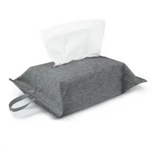 Toilet Paper Holder Reusable Tissue Holder Travel Tissue Holder Wall Hanging Tissue Box Cover Toilet Paper Storage Rectangle Napkin Holder Cloth Tissue Box for Car Office Desk, Gray Toilet Paper Holder Reusable Tissue Holder Travel Tissue Holder Wall Hanging Tissue Box Cover Toilet Paper Storage Rectangle Napkin Holder Cloth Tissue Box for Car Office Desk, Gray