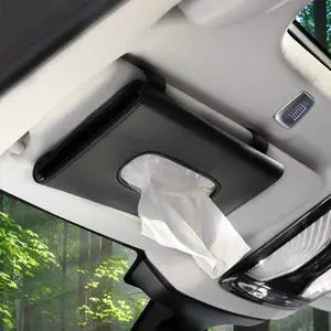 Tissue Box Holder for Car, Car Tissues Holder, Car Napkin Case, Hanging Paper Towel Clip, PU Leather Tissue Box, Paper Carton, Mask Holder for Car Black Tissue Box Holder for Car, Car Tissues Holder, Car Napkin Case, Hanging Paper Towel Clip, PU Leather Tissue Box, Paper Carton, Mask Holder for Car Black