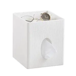 Square Tissue Box Cover with Tray, PU Leather Tissue Box Holder Decorative Cube Tissue Holder for Bathroom Bedroom Office (Cream) Square Tissue Box Cover with Tray, PU Leather Tissue Box Holder Decorative Cube Tissue Holder for Bathroom Bedroom Office (Cream)