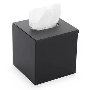 Square Tissue Box Cover - Stylish Cube Stainless Steel Tissue Box Holder, Modern Metal Facial Tissue Holder for Dresser Table Night Stand Bathroom Vanity Home Office Bar Wall Decor, Black Square Tissue Box Cover - Stylish Cube Stainless Steel Tissue Box Holder, Modern Metal Facial Tissue Holder for Dresser Table Night Stand Bathroom Vanity Home Office Bar Wall Decor, Black