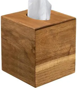 Tissue Box Cover Square, Acacia Wood Tissue Box Holder with Slide-Out Bottom, Wooden Tissue Box Cover Cube for Bathroom, Bedroom, Dinner Table, 5.5 x 5.5 x 6.1 inches Tissue Box Cover Square, Acacia Wood Tissue Box Holder with Slide-Out Bottom, Wooden Tissue Box Cover Cube for Bathroom, Bedroom, Dinner Table, 5.5 x 5.5 x 6.1 inches